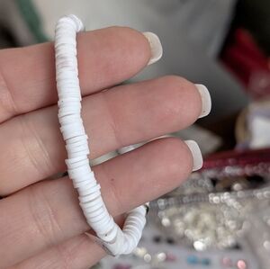 White Beaded Bracelet
